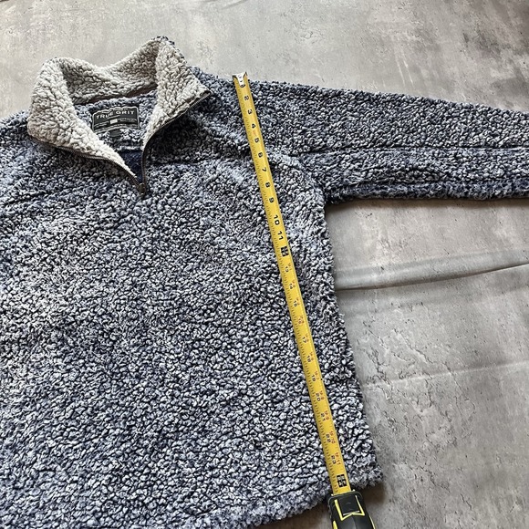 True Grit Pullover Sherpa 1/4 Zip Gray Fleece Jacket Cozy Soft Fuzzy Womens Xs - Picture 4 of 6